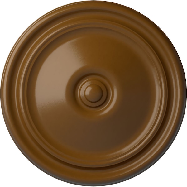 Ekena Millwork Reece Ceiling Medallion (Fits Canopies up to 2 3/8"), Hand-Painted Smokey Topaz, 12"OD x 1 3/4"P CM12RESTF - main